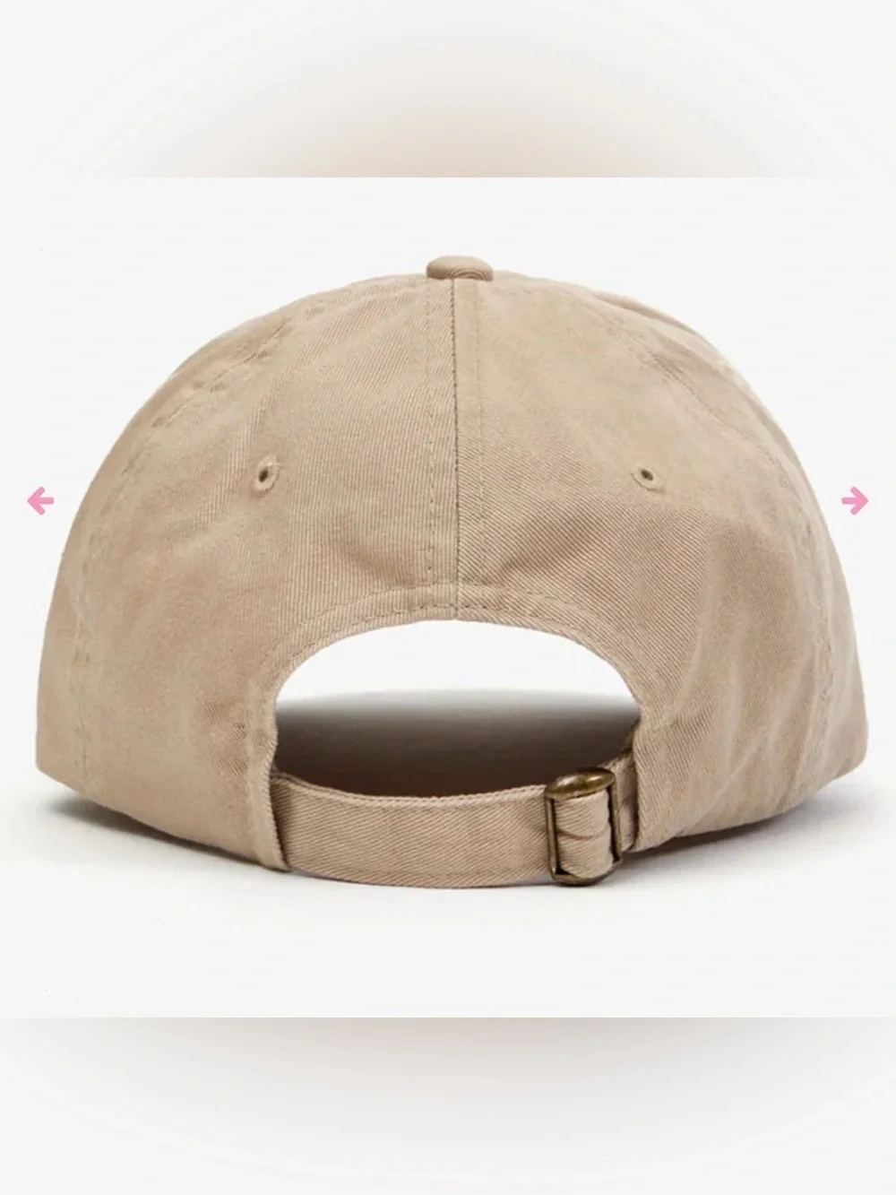 Clare V Tan Baseball Cap with Orange CIAO Embroidery